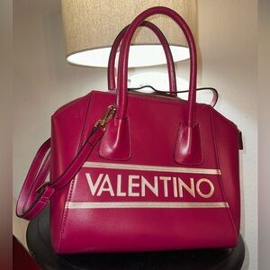 Valentino Minimi Logo Leather Crossbody